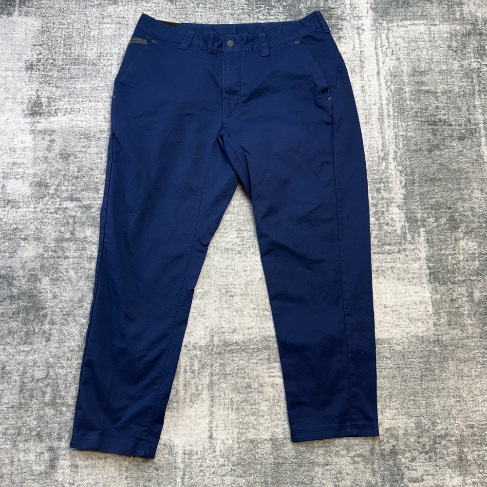 Nike Bonded Woven Cropped Pants Mens Medium 34 Blue Cotton Blend Stretch (32x25)